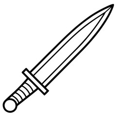 Sharp Blade Line Art Vector Design