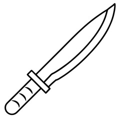 Sharp Blade Line Art Vector Design
