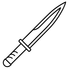 Sharp Blade Line Art Vector Design