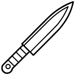 Sharp Blade Line Art Vector Design