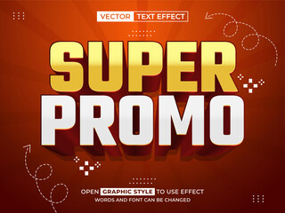 super promo text, font effect, 3d text for title