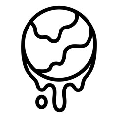 Global warming icon. Vector line icon