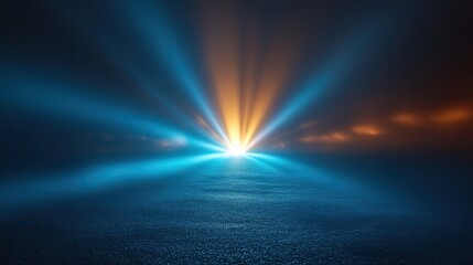 HUD Holographic Circle and Light Spot on Transparent Background