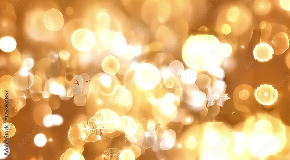 Poster soft glowing bokeh lights on a warm background for decorative use