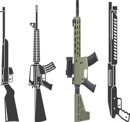 Sniper Rifle with Scope Vector