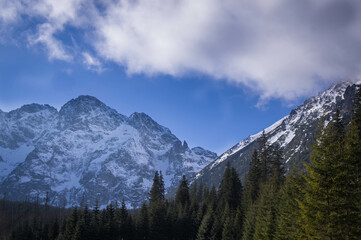 mountain landscape with clouds