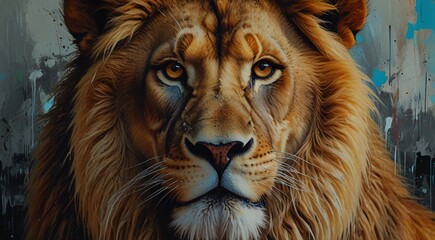 portrait of a lion