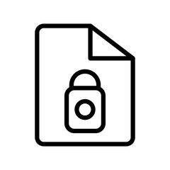 file lock vector icon