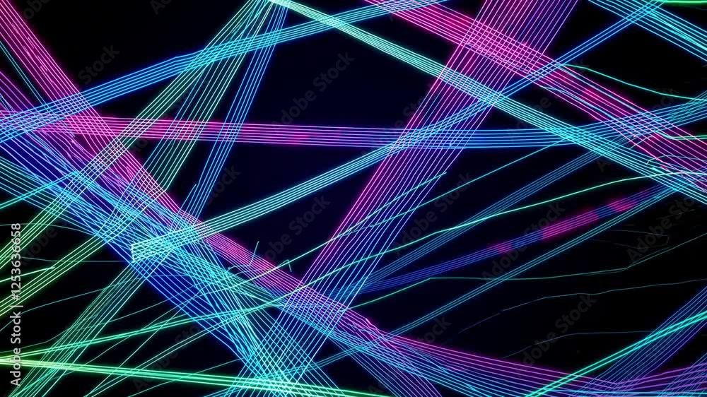 Poster abstract colorful light stripes creating dynamic patterns and designs