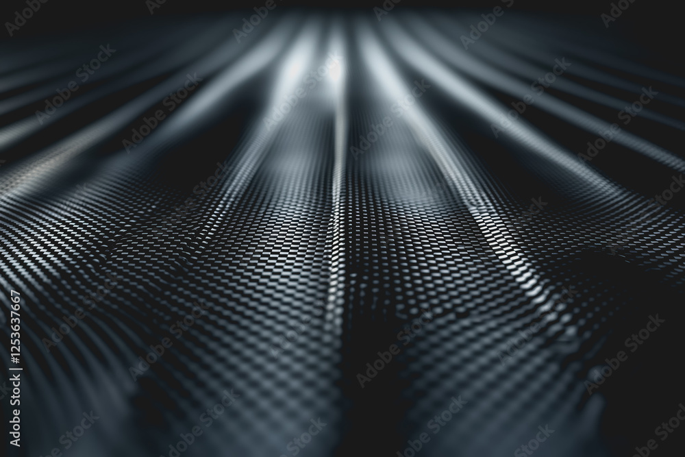 Poster black and white abstract background featuring dynamic light rays and smooth flowing shapes