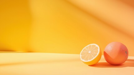 Pixel Art Oranges And Citrus Fruit On Pastel Background