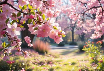 A Dreamy Spring Sunrise: Vibrant Colors and Soft Natural Lighting