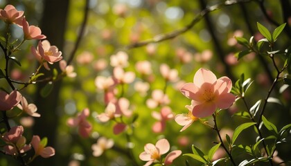 A Lush and Dreamy Spring Landscape with Natural Lighting and Vibrant Colors