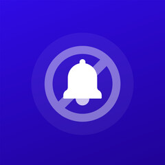 Block notifications icon, transparent design