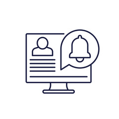 notification, user alert line icon