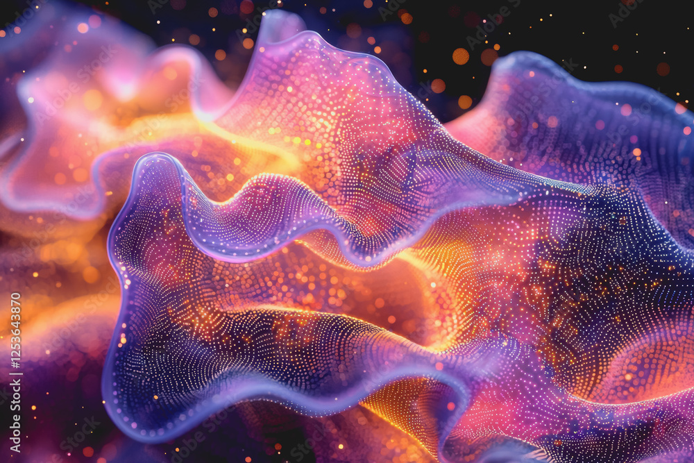 Poster close up view of a cell membrane showing structure and details under a microscope