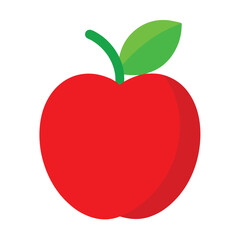 Vibrant red apple illustration for healthy living