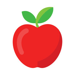 Vibrant red apple illustration for healthy living