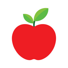 Vibrant red apple illustration for healthy living