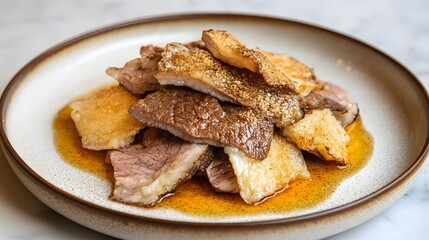 Crispy Seared Lamb with Golden Glaze Delicious Dish