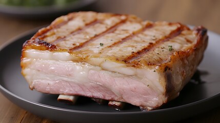 Delicious Grilled Pork Belly Closeup Photography