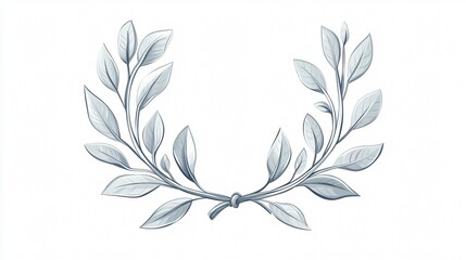 Fototapeta premium A laurel wreath icon symbolizing victory and achievement.