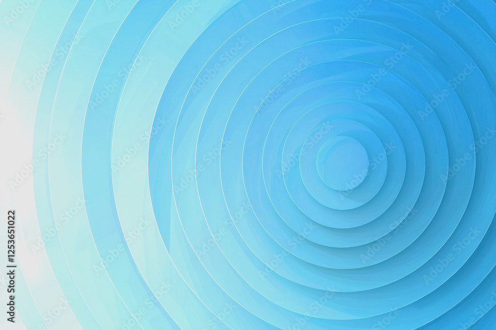 Aufkleber circular design on blue background with modern abstract geometric pattern and shapes