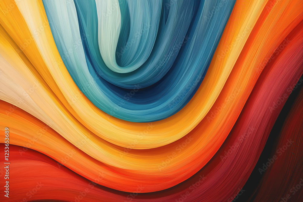 Poster colorful abstract background with dynamic lines and shapes in vibrant shades for creative projects