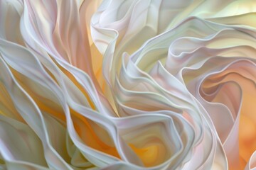 Obraz premium colorful pearl color rainbow rose and organic shape flow fabric