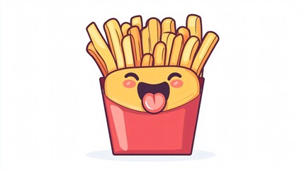 Box of French Fries Food and Drink Concept