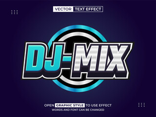 dj remix editable text, font effect, 3d text for title