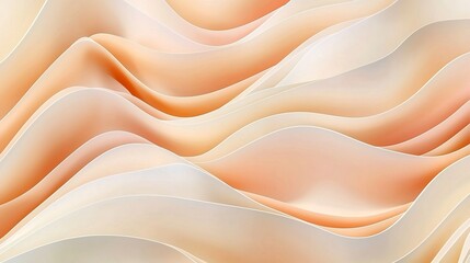 Obraz premium Abstract peach-colored waves with subtle light gradients create a soft and flowing background