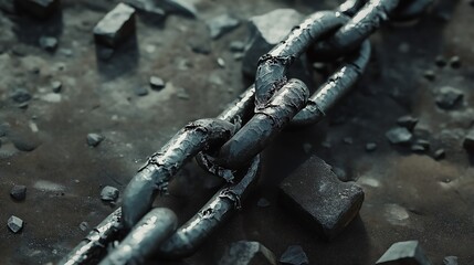 A broken chain being reconnected, symbolizing the business mindset of problem-solving.