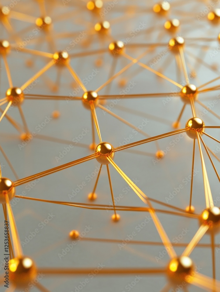 Poster abstract network connection with nodes