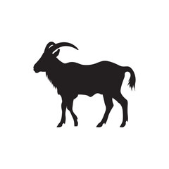 Fototapeta premium vector of black silhouette of goat
