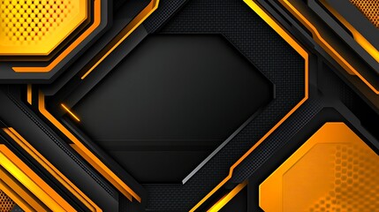 Abstract black gold tech background