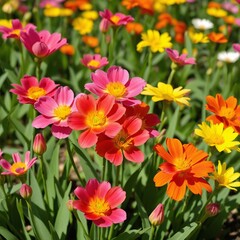 Vibrant Blossoms Unveiling the Essence of Spring in a Lush Garden