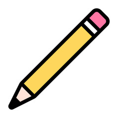pencil vector illustration. pencil and eraser vector