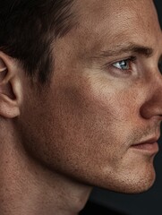 Obraz premium Before & After Jawline Contouring, Facial Rejuvenation, Anti-Aging Treatment.