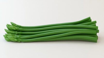 Freshly Harvested Asparagus Stalks Arranged on a Soft Neutral Background Perfect for Culinary Use