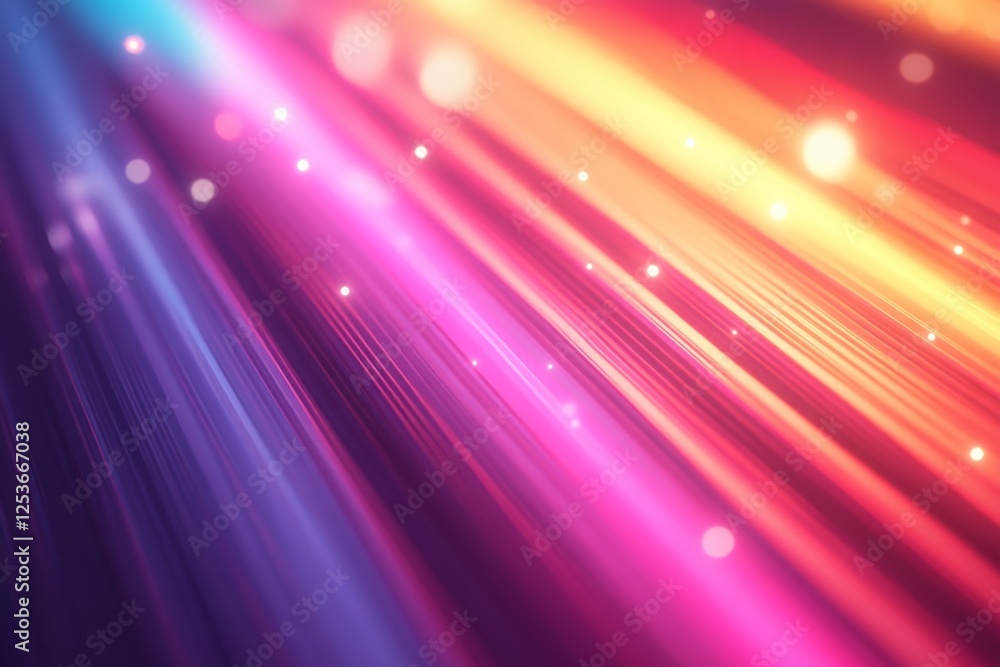 Aufkleber diagonal stripes of light forming a colorful abstract background with glowing particles