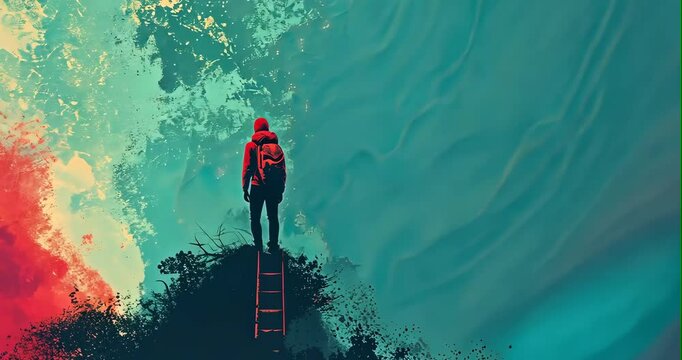 Failing Forward: A ladder with missing rungs but a determined climber