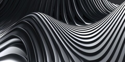 black and white lines wave movement design background