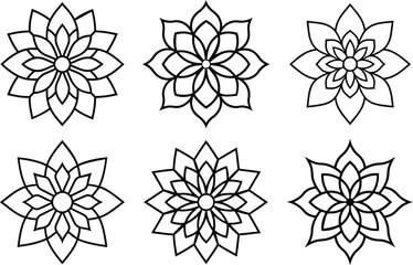 a, mandala, design, on, white, background,