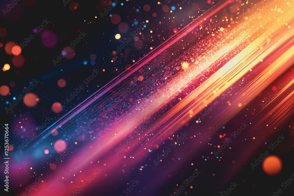 Poster abstract background featuring vibrant colorful lights and patterns in a modern artistic design