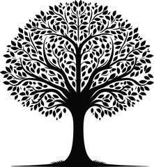 Obraz premium tree vector silhouettes