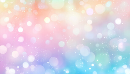 Soft pastel gradient background with bokeh sparkles