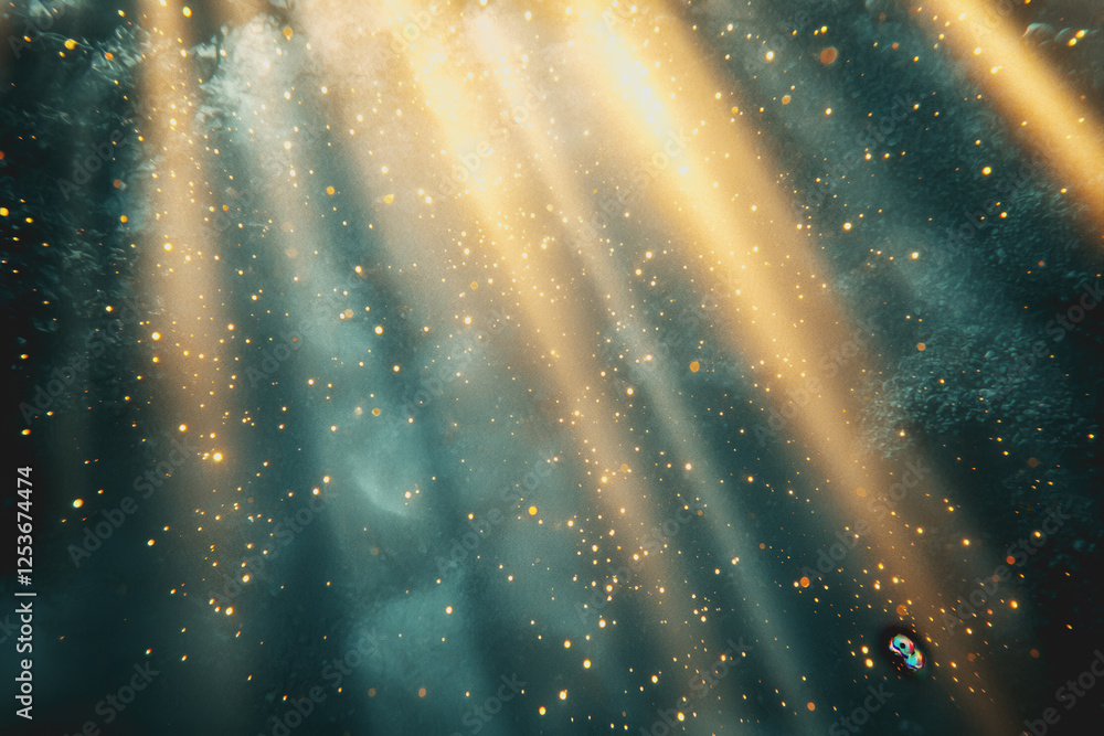 Aufkleber dark blue background with bright light emanating from the center creating a dramatic visual effect