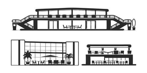 3D Rendering of a Modern Restaurant and Mall – Architectural Visualization

