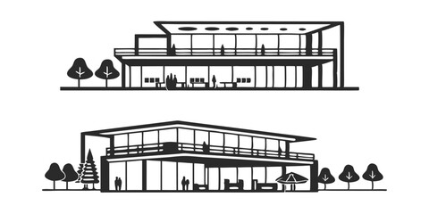 3D Rendering of a Modern Restaurant and Mall – Architectural Visualization

